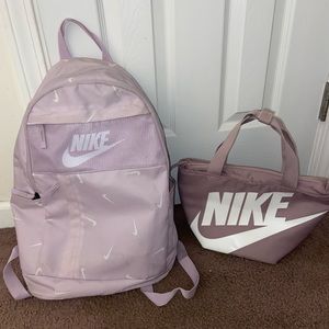 Nike book bag with lunch box